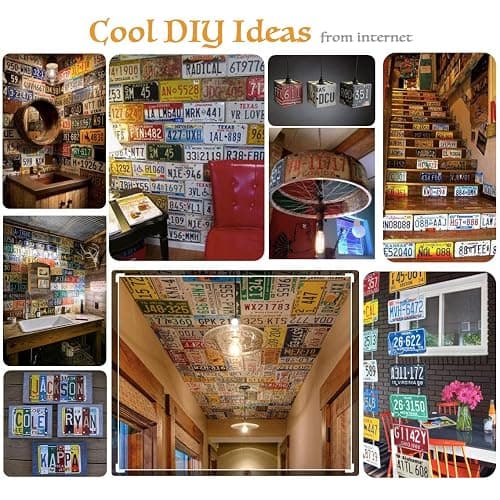 Assorted License Plates, Retro Vintage US States Number Tags, Embossed Vanity Prop Tin Sign for Man Cave Garage DIY, 6X12 inch (6 pcs) thumbnail 8