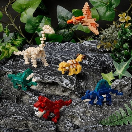 nanoblock - Dinosaurs - Dinosaur Assortment 1 (Complete Set of 6), mininano Series Building Kit thumbnail 2