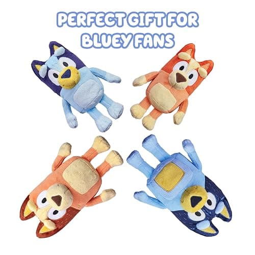 Bluey Heeler Family Stuffed Animals Set of 4, 7-8”, Soft Bingo, Bandit, and Chilli Plush Figure Toys, Cuddly Plush Toys for Kids Ages 3+ thumbnail 5