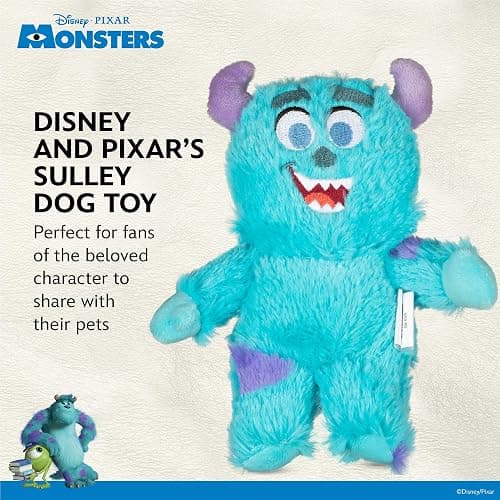 Disney for Pets Pixar’s Sulley Plush Dog Toy 6in Pixar Dog Toys | Plush Toy for Dogs Inspired by Sulley from Pixar’s Monsters, Inc. with Squeaker thumbnail 2