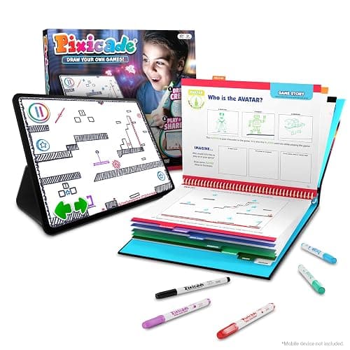 Abacus Brands Pixicade! Turn Drawings Into Playable Video Games! | Doodle & Draw, Snap Play & Share Instant Video Games! | Mobile Video Game Maker and Creation Studio! - Image 1