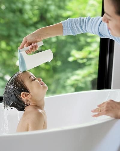Skip Hop Baby Bath Rinse Cup Wave Tear Free Waterfall Rinser White Age 0+ thumbnail 2