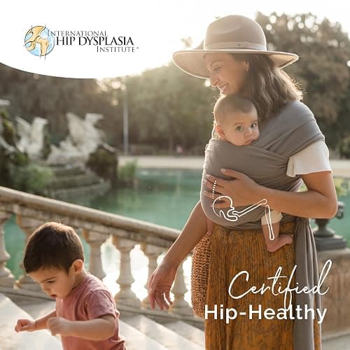 Boba Baby Wrap Carrier – Original Baby Sling Carrier for Newborns (7–35 lbs), Soft, Secure, Hands-Free & Ergonomic, Ideal for Comfortable Bonding, New Parents (Grey) thumbnail 4