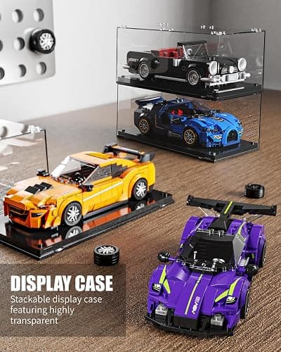 TYCOLE TGL Super Sports Car Building Block Set with Display Case, Speed Racing Car Building Toys for Kids and Adults, Collectible Model Cars Kits Gift for Technic Cars Lovers Boys 6+ (316PCS) thumbnail 8