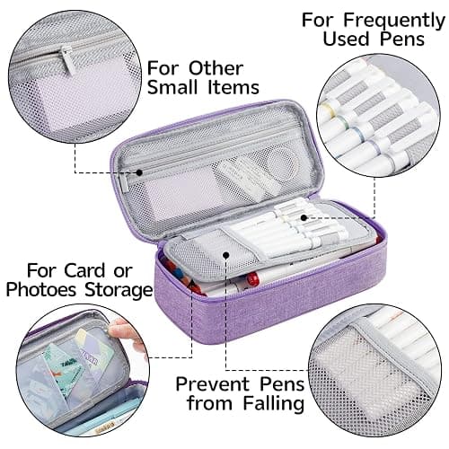 WEMATE Pencil Case, Large Storage Organizer for Stationery, Back - to - School Essential, Teacher Must - have, Big Pencil Pouch, Marker Case School Supplies for College & High School thumbnail 4