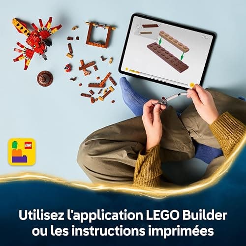 LEGO Harry Potter Fumseck : Le Phénix de Dumbledore - Jouet Avec Figurine d'Oiseau - Décoration Intérieure - Choixpeau & Épée De Gryffondor - Cadeau d'Anniversaire Pour Fille Ou Garçon Dès 8 Ans 76448 thumbnail 8