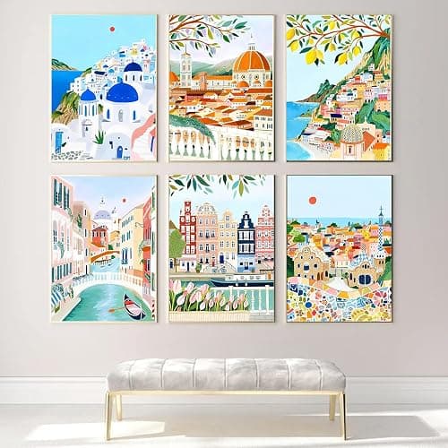 ARPADAMO 6 pack Aesthetic Diamond Art Kits for Adults,5D Landscape Diamond Painting DIY Diamond Art Diamond Painting Kits for Adult,Round Full Drill Diamonds, Diamond Art Kits for Home Decor-12x16inch thumbnail 2