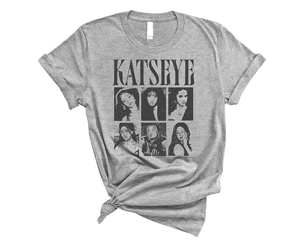 KATSEYE Vintage Style Photo Collage T Shirt Retro Pop Culture Casual Streetwear Tee thumbnail 2