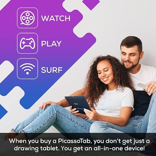 PicassoTab X Drawing Tablet • No Computer Needed • Drawing Apps & Tutorials • 4 Bonus Items • Stylus Pen • Portable • Standalone • 10 Inch Screen • Best Gift for Beginner Digital Graphic Artist • PCX thumbnail 4