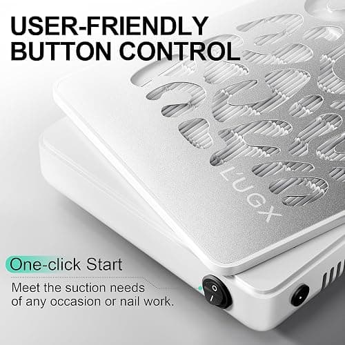 L'UGX Professional Nail Dust Collector with 30 Pcs Filter Papers, Powerful Dust Collector Nail Salon, Nail Dust Extractor Manicure Pedicure Tool for Acrylic Nail Polishing, Low Noise thumbnail 8