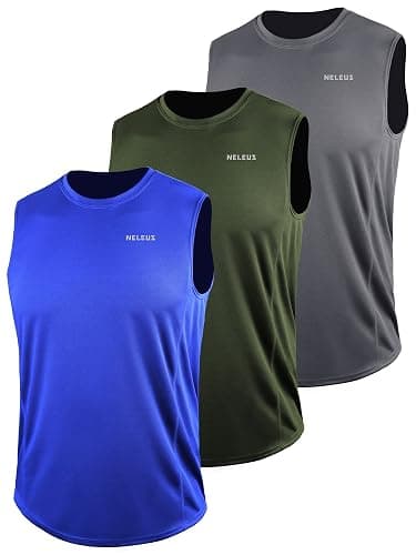NELEUS Men's Muscle Tank Top 3-pack - Image 1