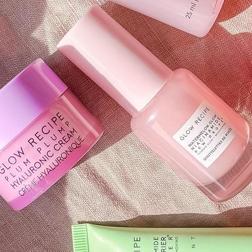 Glow Recipe Fruit Babies Skincare Kit - Gift Set with Ceramide Facial Cleanser + BHA Toner + Vitamin C Eye Cream + Hyaluronic Acid Cream + Niacinamide Dew Drops (5 Count) thumbnail 9