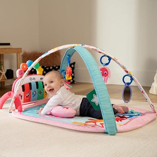 Baby Einstein Ocean Explorers 4-in-1 Kickin Tunes Jellyfish Jamboree Music & Language Discovery Gym, Pink, Ages 0 Months and Up thumbnail 2