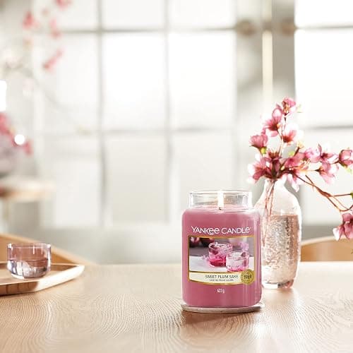 Yankee Candle Duftkerze Sweet Plum Sake | Große Kerze im Glas | Sakura Blossom Festival Collection | Brenndauer: bis zu 150 Stunden | Toll zum Verschenken thumbnail 2