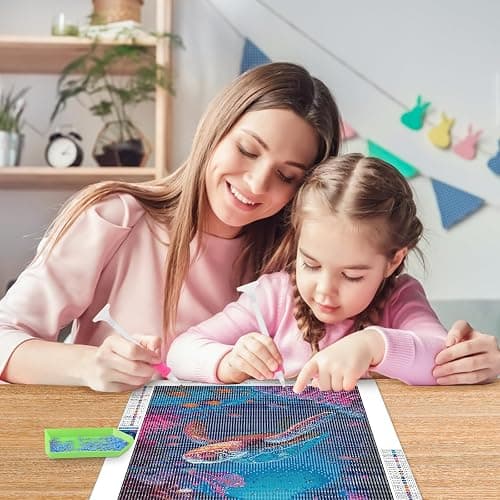 HEIBAGO 5D Diamond Art Painting Kits for Adults, Sea Turtle Diamond Painting Kits for Beginners, Full Drill Round Diamond Dots Kits Animal Painting Craft for Home Art Decor 30x40cm thumbnail 4