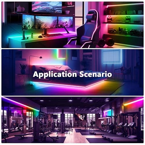DAYBETTER Smart IC LED Strip Lights, BGRIC LED Lights for Bedroom, DIY Multiple Colors on One Line, App Control Color Changing Strip Lighting Music Sync Home Decor 16.4 ft - BGRIC - 16.4FT thumbnail 9