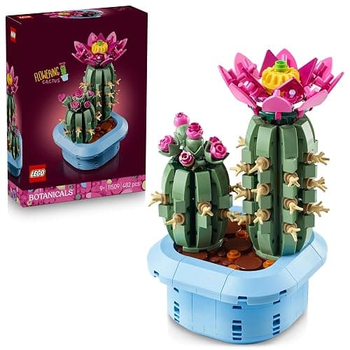 Lego 11509 Botanical Blooming Cactus Toy, Birthday Present, Blocks, Girls, Boys, Kids, 9 Years, 10 Years, 11 Years, Elementary School Students, Decorative Plants, Faux Green, Interior, Stylish - Image 1