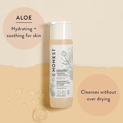 The Honest Company 2-in-1 Cleansing Shampoo and Body Wash for Sensitive Skin, Gentle Tear-Free Hypoallergenic Baby Wash with Naturally Derived Ingredients, Fragrance-Free, 10 fl oz thumbnail 2
