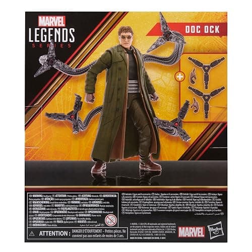 Marvel Legends Series Doc Ock, Spider-Man: No Way Home Collectible, Deluxe 6-Inch Action Figure, 4 Accessories, Ages 4 and Up thumbnail 9