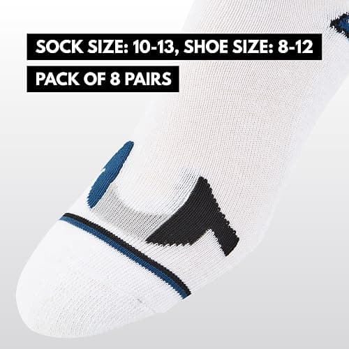 True Religion Mens 8 Pairs Crew Socks for Men Premium Athletic Men's Socks, Shoe Size 8-12 thumbnail 3