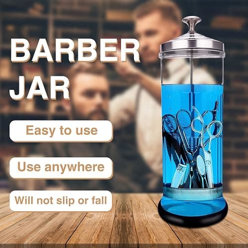 Disinfectant Sterilizer Jar - Durable Glass for Nail Tools and BarberShop Hair Stylist Tools (50 Oz /1500ml) thumbnail 8