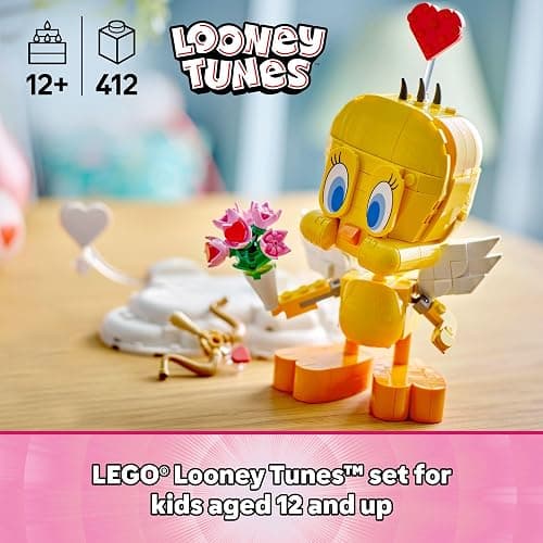 LEGO Looney Tunes Sweetheart Tweety Bird Building Toy for Adults & Kids - Tweety Figure W/Display Pedestal & Accessories for Girls & Boys, Ages 12+ - Gift & Craft for Valentine's Day - 40824 thumbnail 2