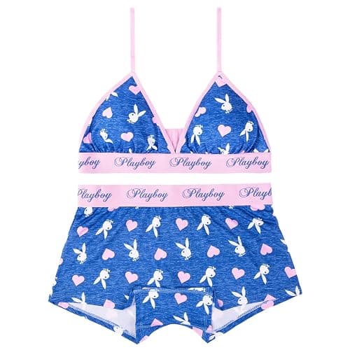 Playboy womens Juniors Ladies Bunny Print Underwear and Sports Bra Sets in Sizes Xxs-xl - Image 1