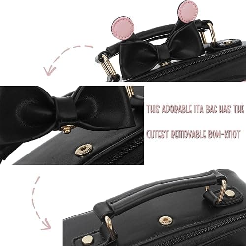 ENJOININ Retro TV Shaped Ita Bag Backpack Small Pin Display Bag with Inserts Cute Ita Crossbody Bag for Enamel Pins Display thumbnail 8
