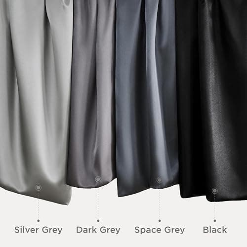 Bedsure Satin Pillowcases, Similar to Silk Pillowcase 2 Pack,Cooling Pillow Case for Sleeping Women with Envelope Closure, Gifts for Women Men, Dark Grey, Queen Size, 20x30 Inches, 2pcs thumbnail 9