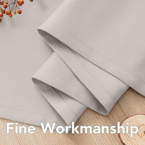 H.VERSAILTEX Blackout Curtains for Bedroom Thermal Insulated Room Darkening Living Room Curtains 63 Inch Long Grommet Privacy Protection Window Curtain Panels/Drapes for Nursery,2 Panels,Ivory/Cream thumbnail 6