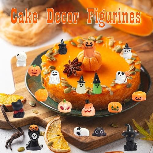 ZMRU Halloween Miniatures - 48 Types Miniature Figurines Mini Resin Animals, for Halloween Decorations, Halloween Party Favors Bag Fillers Garden Dollhouse Decor thumbnail 5