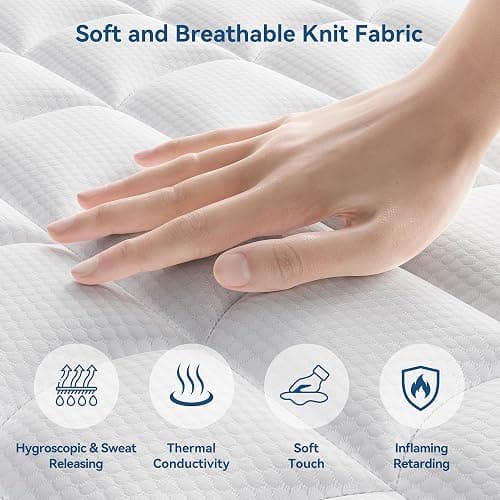 LoadEase King Size Mattress,12 Inch King Mattress in a Box for Back Pain Relief, Upgrade Memory Foam and Pocket Coils Spring, Medium Firm, Excellent Motion Isolation, Edge Support, 80x76x12 thumbnail 4