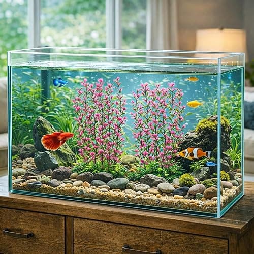 HERCOCCI Aquarium Silk Plants, Large 16 Inches Artificial Silk Fish Tank Plants for Betta Goldfish Tall Fish Tank Decorations thumbnail 4