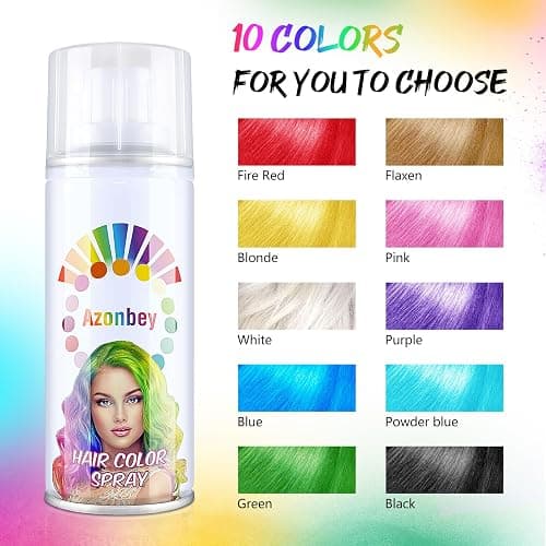 Green Hair Spray,Temporary Hair Color Spray for Women Kids Men,Washable Hairspray,Colored Hair Spray,Color Hairspray for Halloween,Party,Cosplay,Christmas Day (01#Green) thumbnail 5