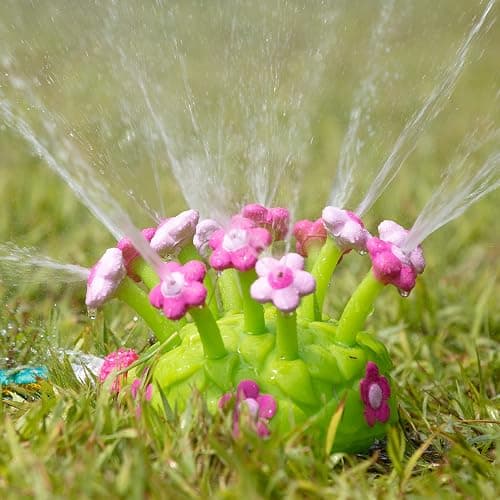 Melissa & Doug Sunny Patch Pretty Petals Flower Sprinkler Toy with Hose Attachment Toddler and Kids Outdoor Water Play Ages 3+ thumbnail 9