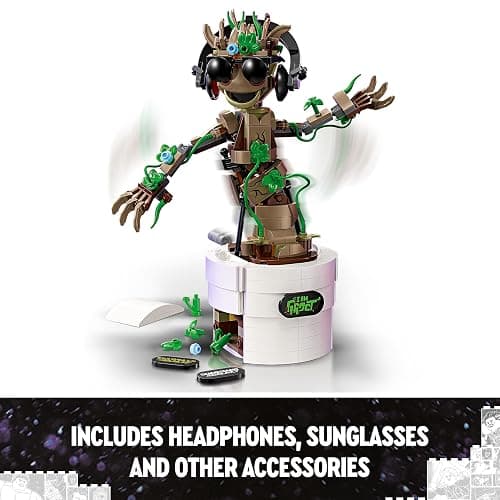 LEGO Marvel Dancing Groot Buildable Animated Toy Action Figure, Guardians of the Galaxy Character, Kids’ Hand-Operated Interactive Playset, Super Hero Gift for 10 Plus Year Old Boys and Girls 76297 thumbnail 8