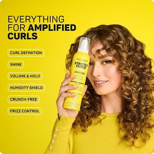 Marc Anthony Strictly Curls Styling Foam, Extra Hold Curly Hair Mousse with Vitamin E & Silk Proteins Transforms Frizzy Hair to Full, Shiny, Defined Curls - Sulfate-Free Anti-Frizz Styling Mousse thumbnail 2