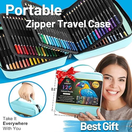 136 PCS Colored Pencils Set for Adult Coloring Books, 120 Colored Pencils with Sketchbook, Coloring Book, Sharpener, Soft Core Oil-Based Coloring Pencils for Artists Drawing Sketching Blending Shading thumbnail 2