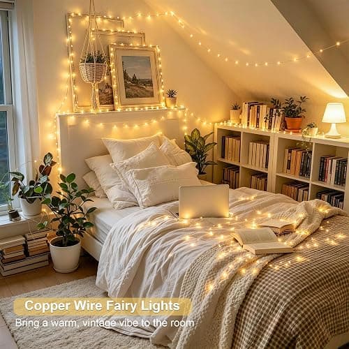 JMEXSUSS 2 Pack Fairy Lights Battery Operated with Remote, Warm White | Total 400LED 132ft String Lights, Twinkle Fairy Lights for Bedroom, Classroom, Dorm, Tree, Party, Patio, Indoor Outdoor Decor thumbnail 7