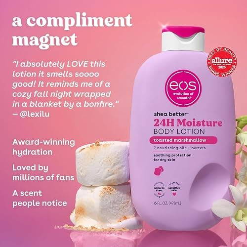 eos Shea Better 24H Moisture Body Lotion- Toasted Marshmallow,16 fl oz thumbnail 3