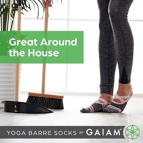 Gaiam Grippy Studio Yoga Socks for Extra Grip in Standard or Hot Yoga thumbnail 7