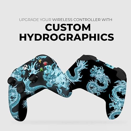 DreamController Neon Dragonns Custom X-box Controller Wireless compatible with X-box One/Series X/S Proudly Customized in USA with Permanent HYDRO-DIP Printing (NOT JUST A SKIN). thumbnail 3