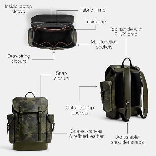 Coach Men's Hitch Backpack in Signature Camo, One Size thumbnail 3