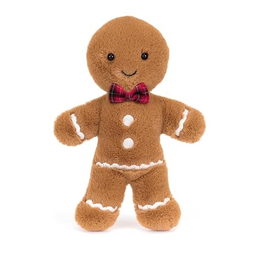 Jellycat Jolly Gingerbread Fred Stuffed Toy, Original 8 inches - Christmas Plush Décor thumbnail 4