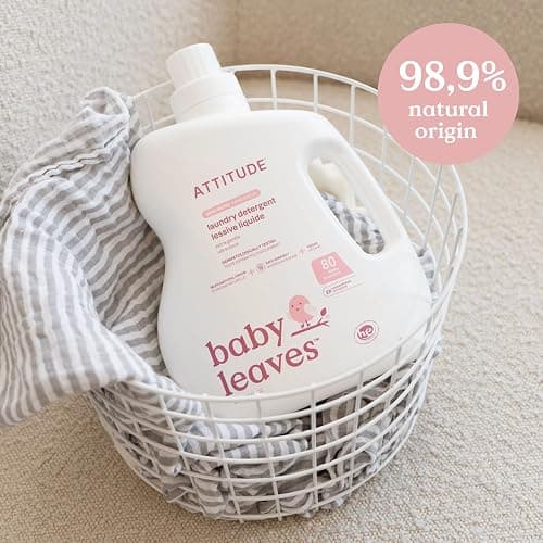 ATTITUDE Baby Laundry Detergent, Unscented HE Compatible Liquid, Extra Gentle, Concentrated, EWG Verified, Dermatologist Tested, Vegan, 80 Loads, 67.6 Fl Oz thumbnail 3