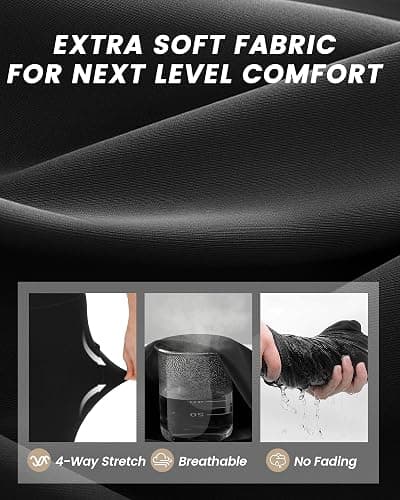 NexiEpoch 4 Pack Leggings for Women - High Waisted Tummy Control Soft Black Capri Yoga Pants with Pockets for Workout thumbnail 3