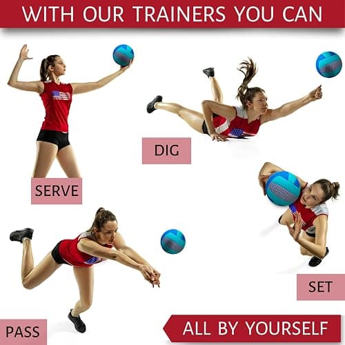 OVANTO Volleyball Training Equipment Aid – Solo Volleyball Equipment in 4 Styles to Serve, Spike, Set and Pass Like a Pro - Adjustable Volleyball Practice Equipment Gift for Beginners & Experts thumbnail 6
