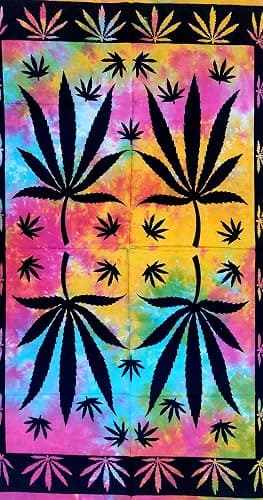 ICC Weed Tapestry Marijuana Wall Hanging leaf Poster Cannabis Hippie Decor Pot Flag Collage Dorm Trippy Bohemian Art psychedelic Small Hippie Rasta Ganja Cheap Tapestries thumbnail 6