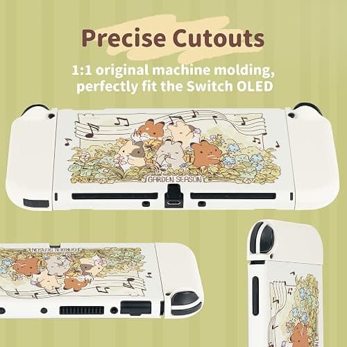 GeekShare Cute Protective Case for Switch OLED Slim Cover Case Hard PC Protective Shell Compatible with Switch OLED - Team Timothy thumbnail 3