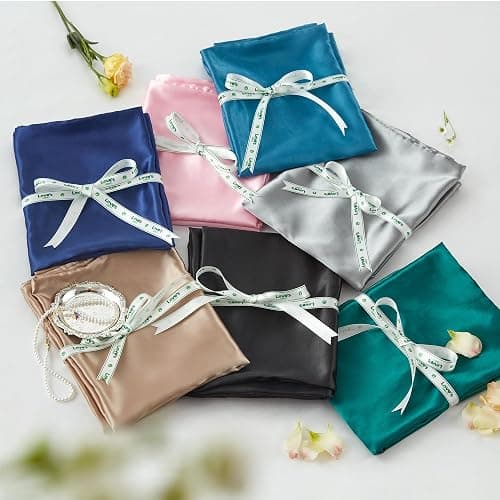 Love's cabin Satin Pillowcase for Hair and Skin (Pink, 20x30 inches) Similar to Silk Pillow Cases, Pillow Cases Queen Size Set of 2 - Satin Cooling Pillow Covers with Envelope Closure thumbnail 6